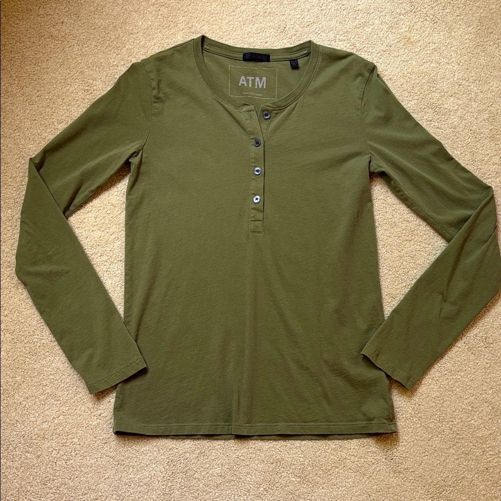 ATM Green Henley size XS